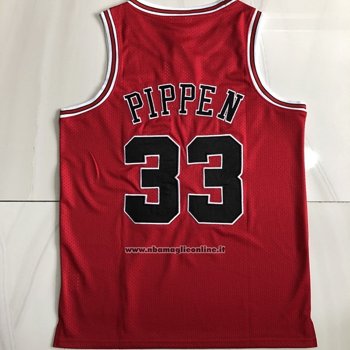 Maglia Chicago Bulls Scottie Pippen #33 1997-98 NBA Finals Mitchell & Ness Rosso